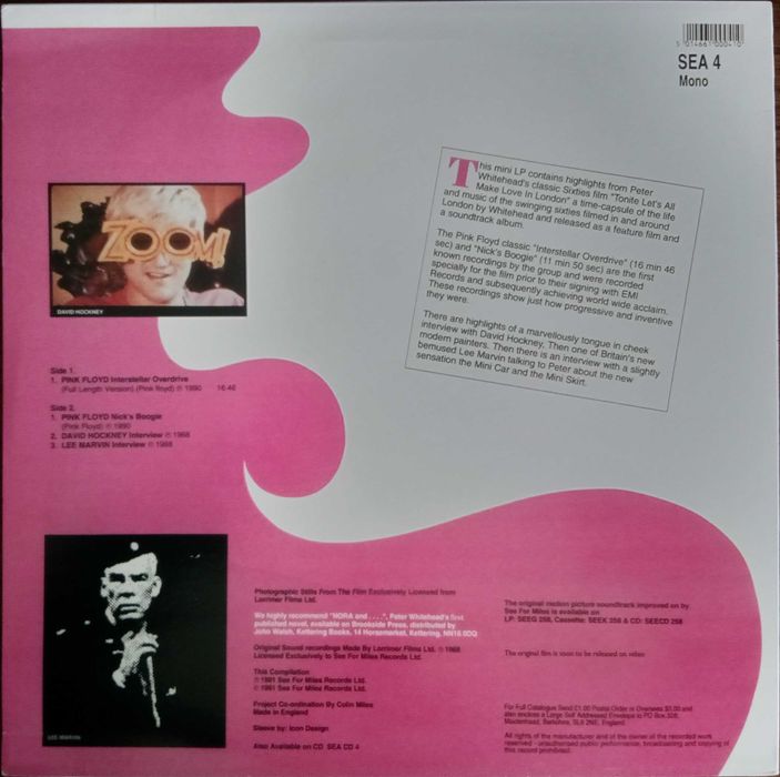 Pink Floyd	- - - - -	Tonite Let's All Make Love In London	- - - - -	LP