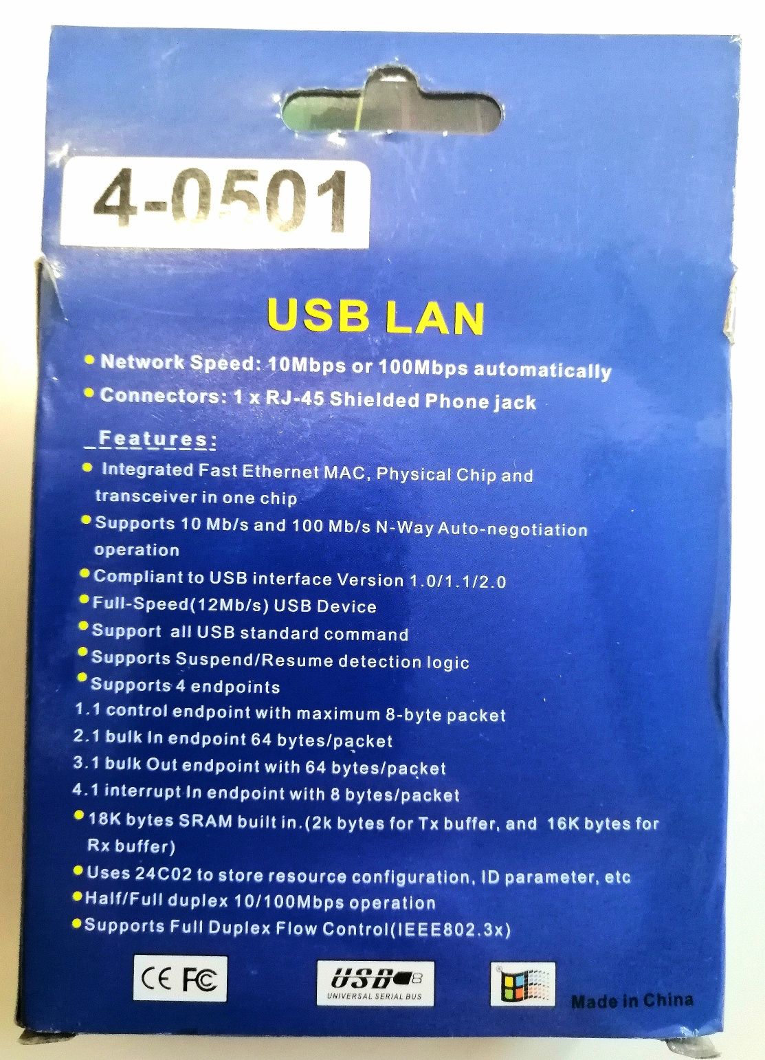 Мережевий адаптер USB LAN  - RJ45