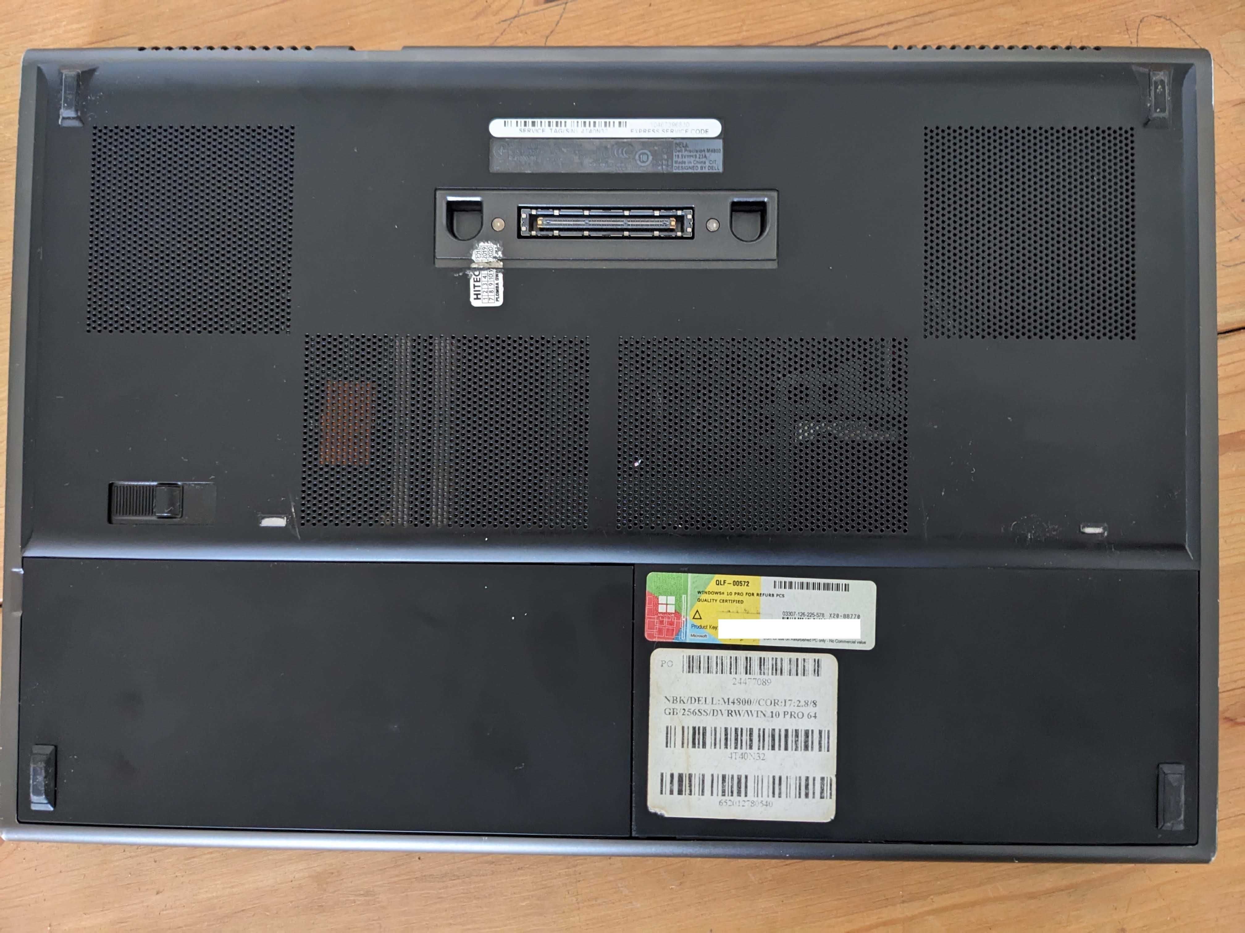 Laptop Dell Precision M4800 i7-4910MQ 16GB K2100M SSD, WINDOWS, STACJA