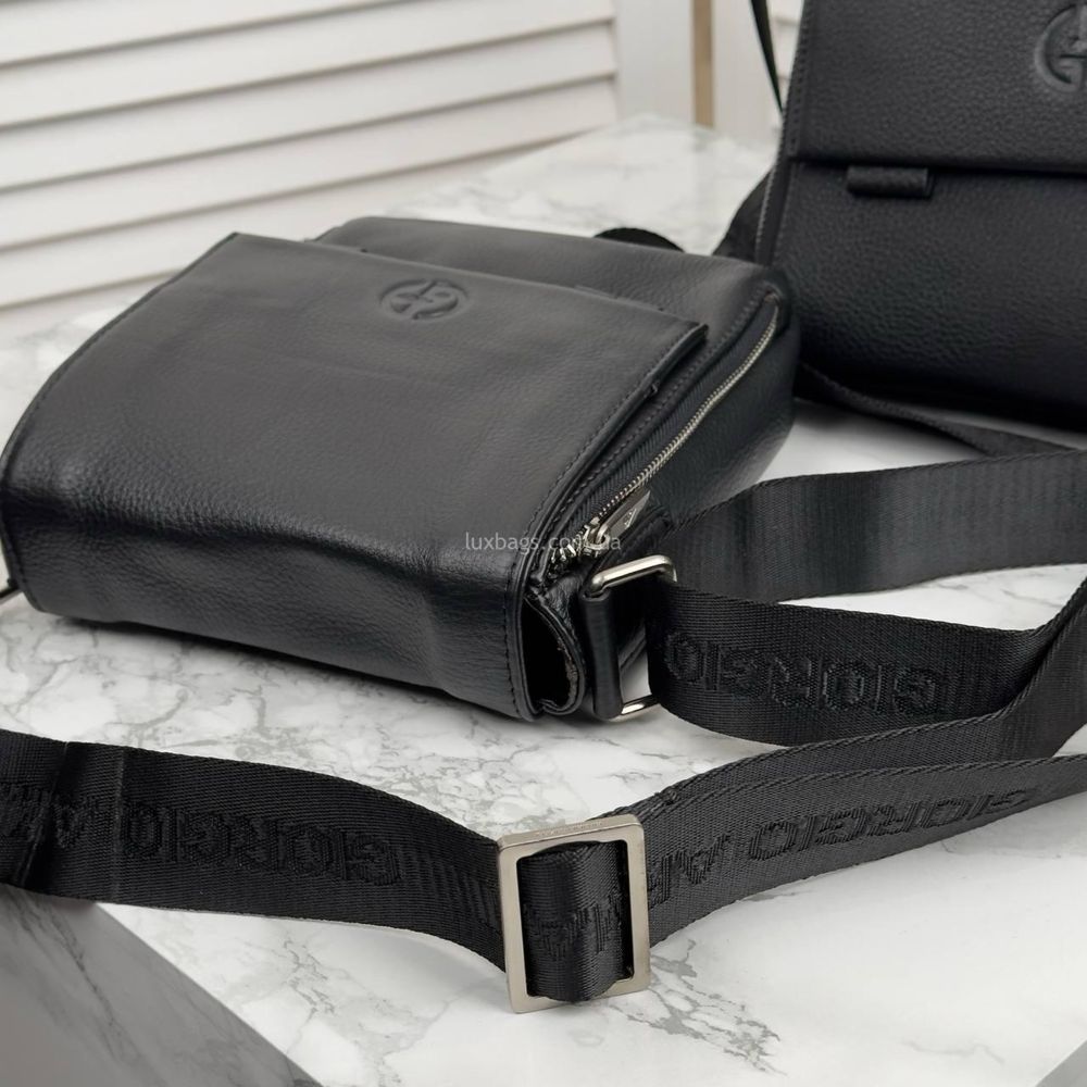 Качественная мужская кожаная сумка Armani Армани