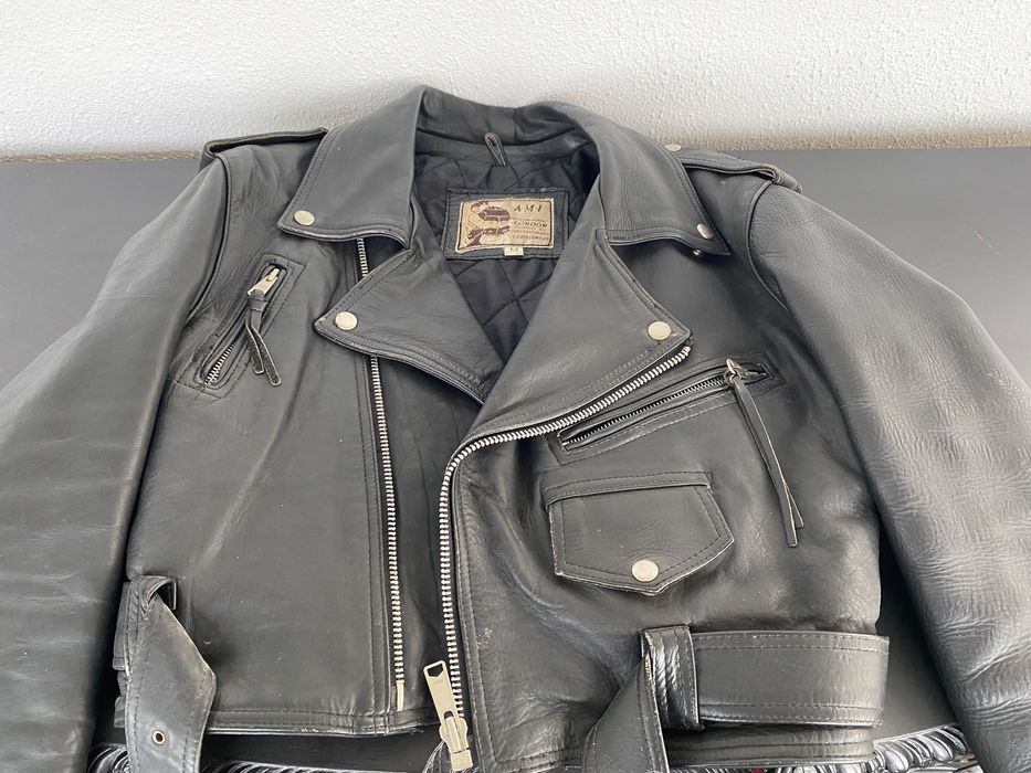 Blusão couro genuino M