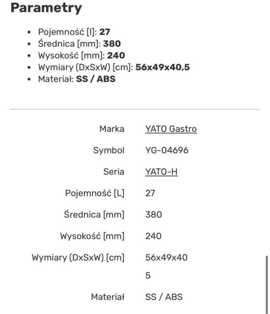 Ryżowar Yato 27L