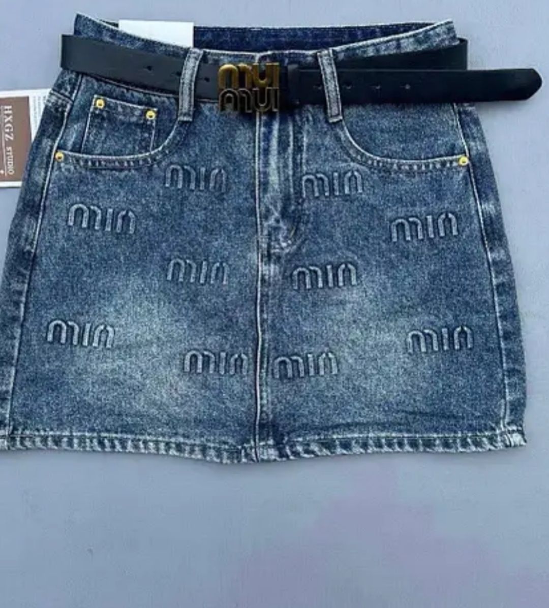 Джинсовая юбка шорты Миу mui mui