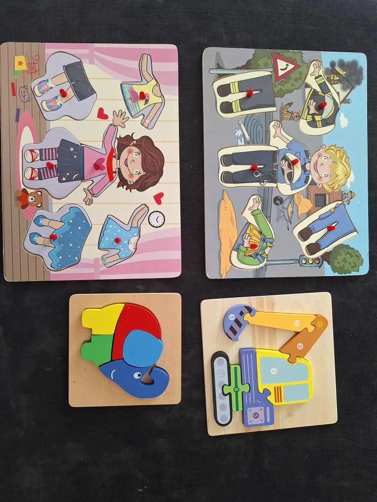Puzzle drewniane pakiet 2-3 lata