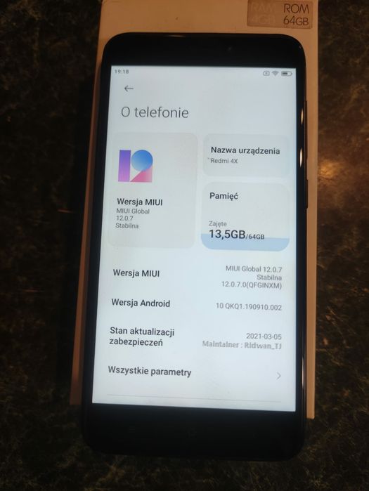 Smartfon Xiaomi redmi 4x 4/64