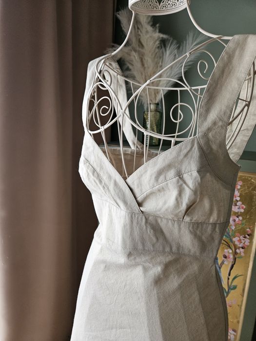 Elegancka  letnia Sukienka damska  Orsay z Metalicznym Blaskiem złota