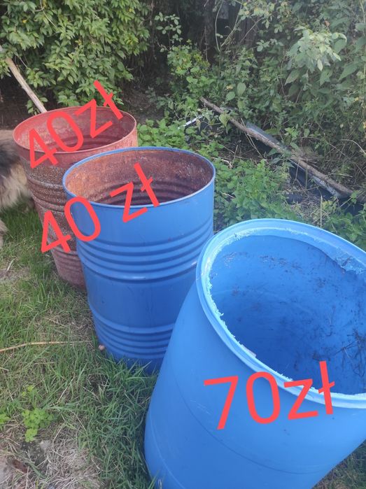 Beczka metalowa plastikowa