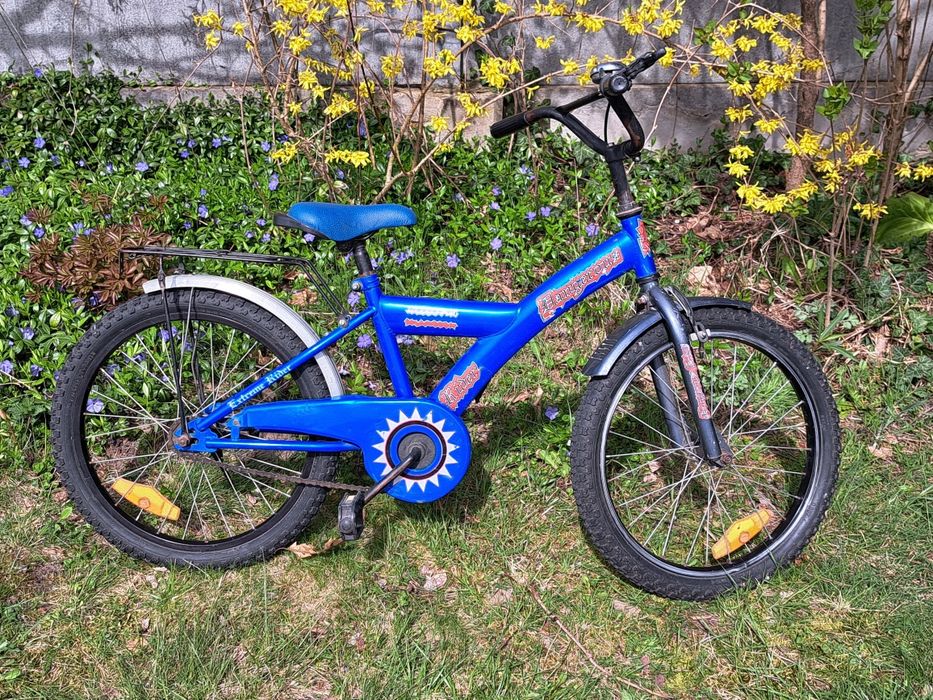 Chłopięcy rower niebieski, koła rozmiar 20