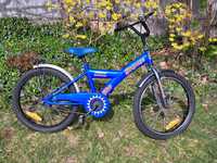 Chłopięcy rower niebieski, koła rozmiar 20