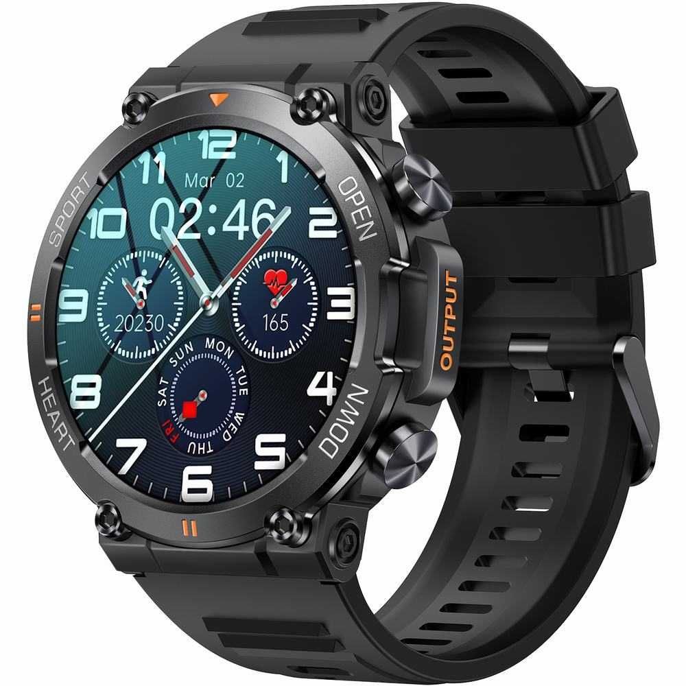 SMARTWATCH GRAVITY GT7-1 PRO Czarny z Czarnym Paskiem Silikonowym