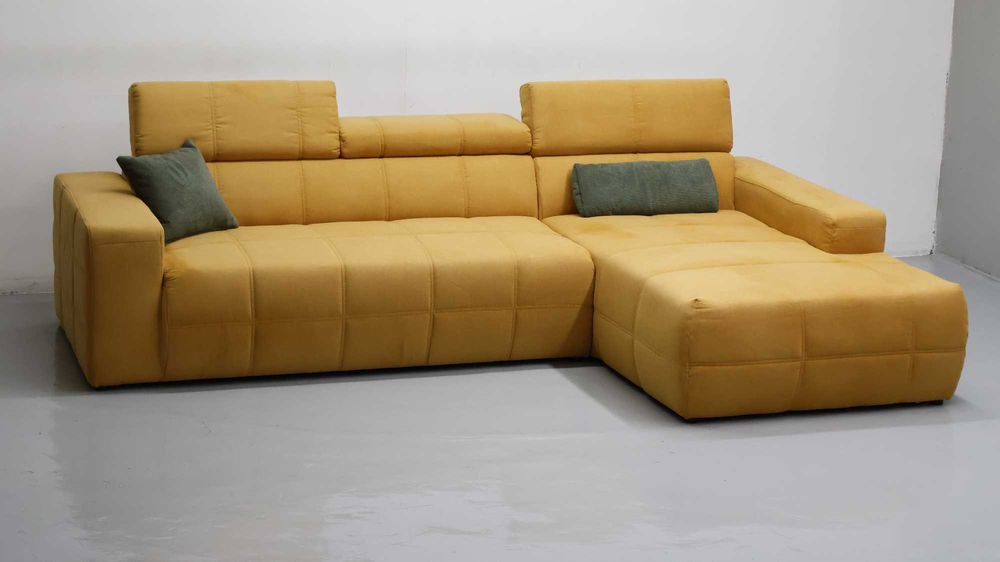 TGJ DESIGN narożnik regulowane zagłówki rogówka sofa kanapa tkanina sa