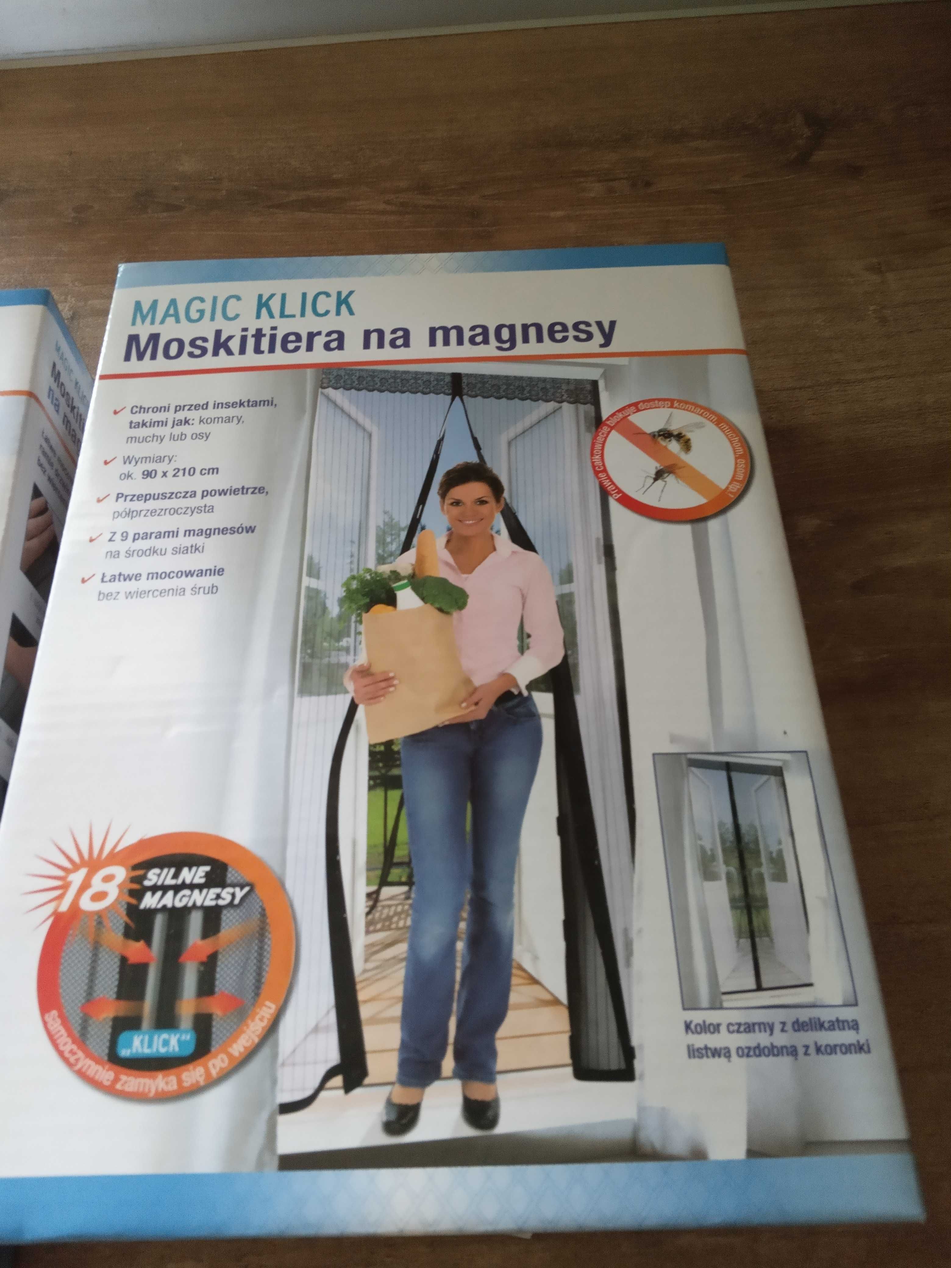 moskitiera magnetyczna z koronką czarna na balkon -Nowa