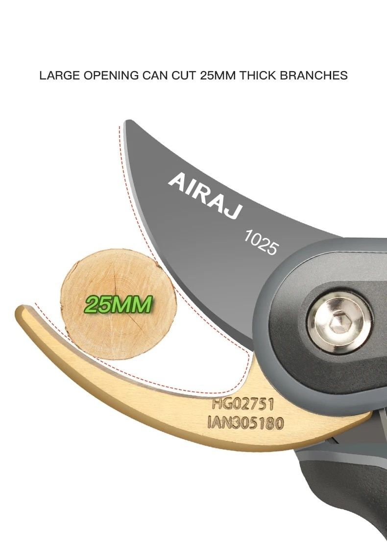 Секатор для обрізки промислового класу AIRAJ
Ножиці для обрізки промис