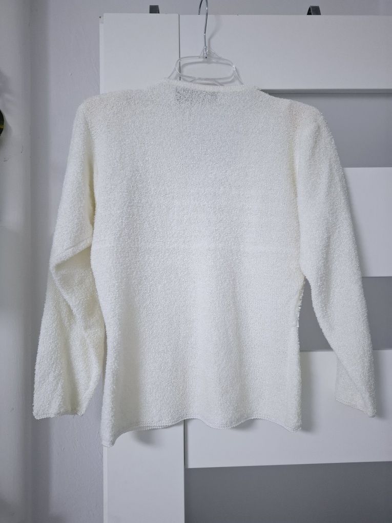 Premium XS - S sweterek bluzka dzianina dzianina w serek elegancki