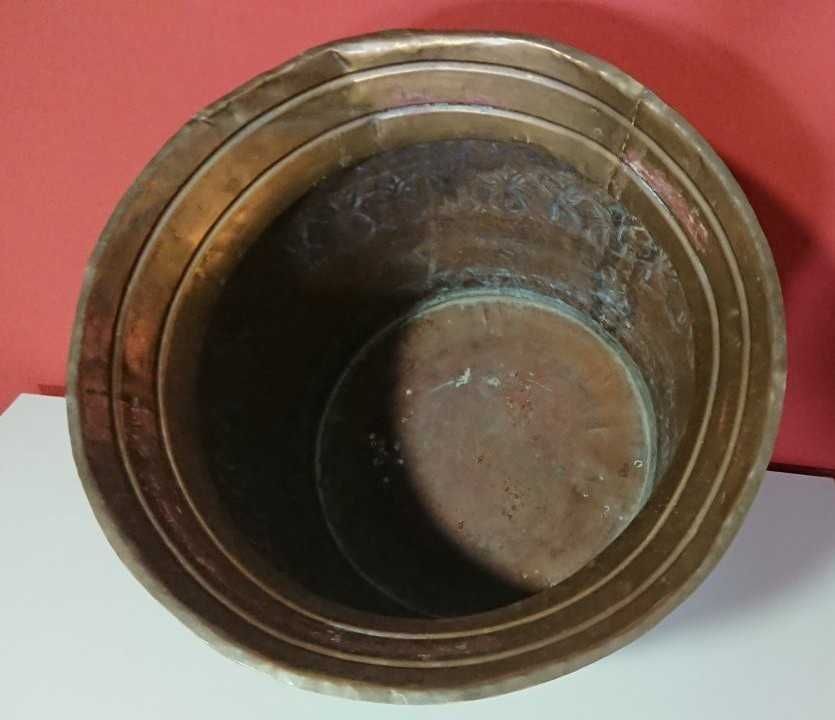 Floreira em cobre/latão