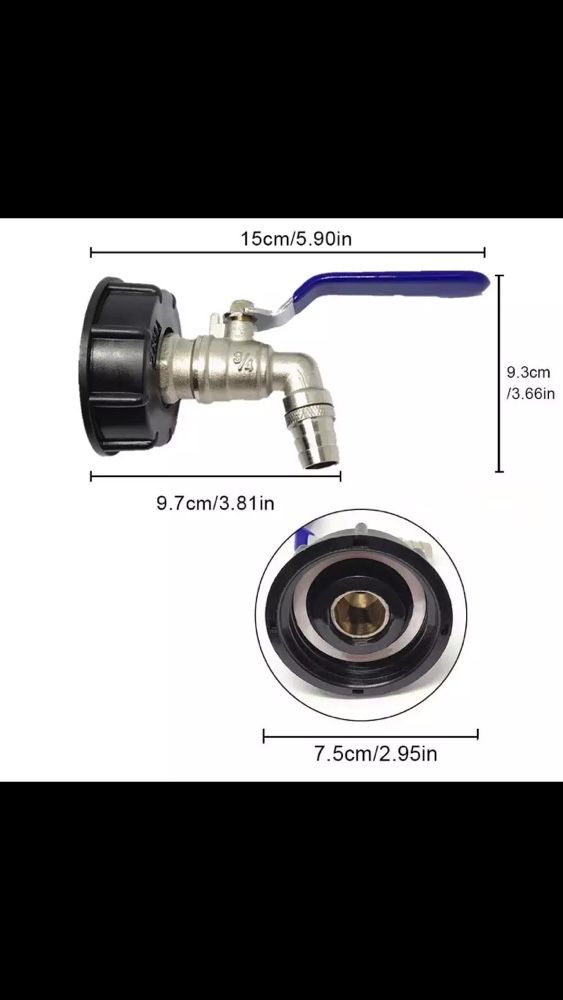 Adaptador de torneira para IBC, depósito de 1000l