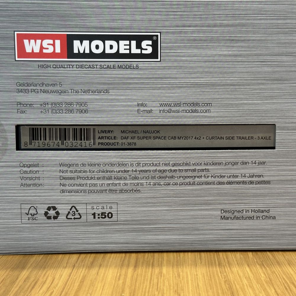 Model WSI 1:50 DAF XF SSC 4x2 + naczepa