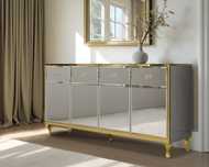 Komoda lustrzana, glamour, salon, noga ludwik, zloto !!!
