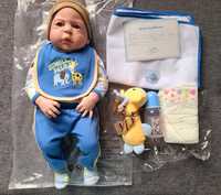 Силікована колекційна лялька реборн Reborn NPK хлопчик Льова[вінілова