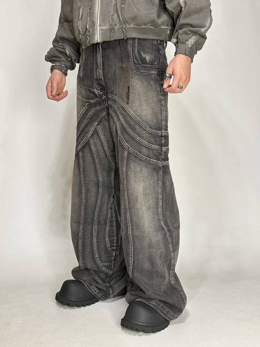 NFS NO FAITH STUDIOS baggy faded jeans archive opium джинсы черные S M