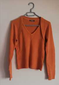 Pomarańczowy sweter z kaszmirem