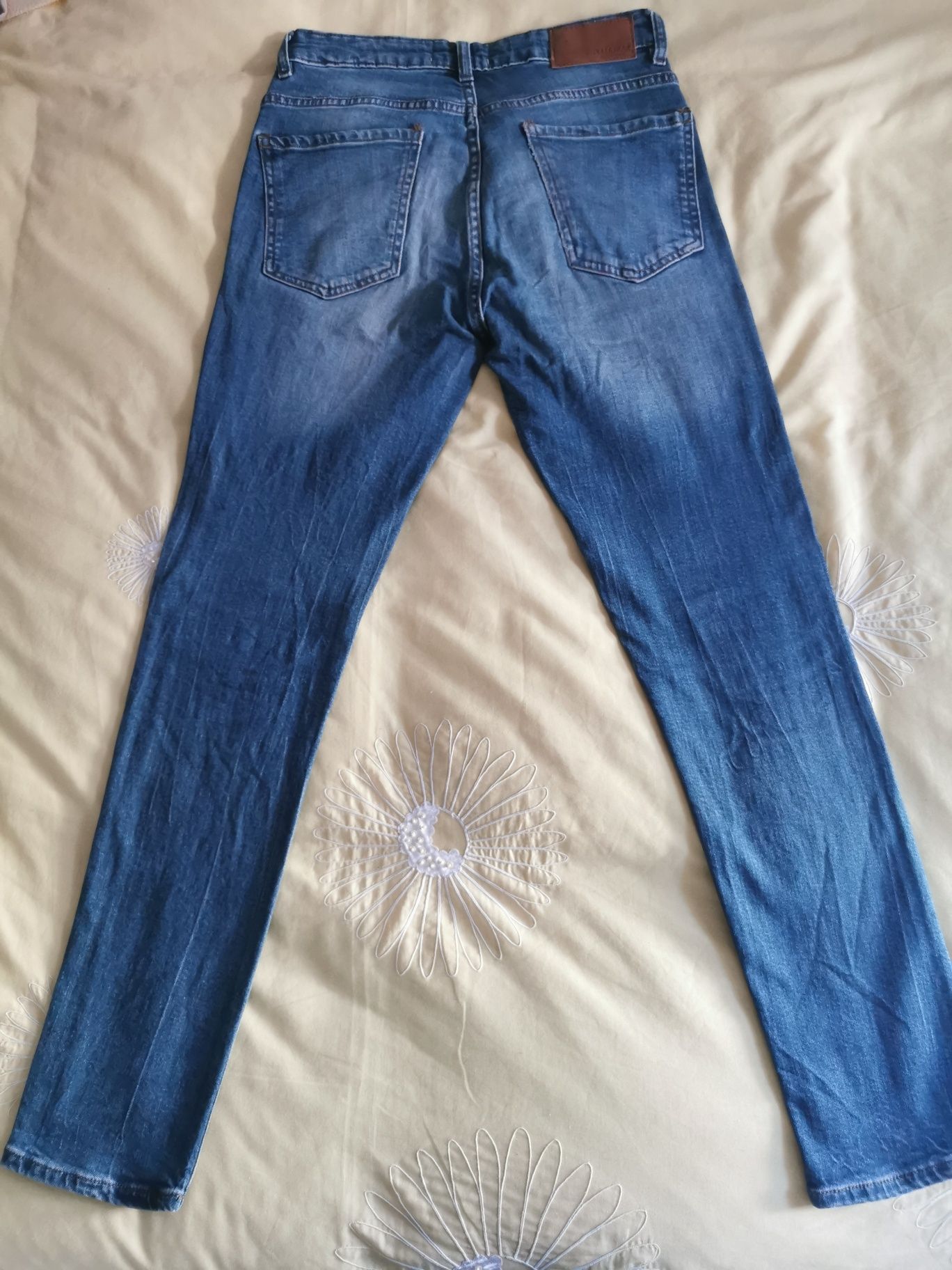 Pull & Bear - Calças Ganga - Slim (Tamanho 38)