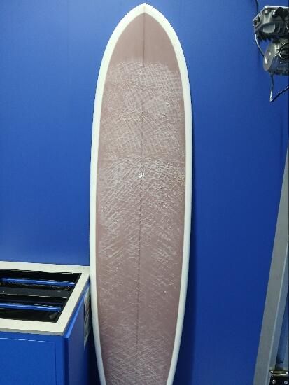 Prancha de surf híbrida em resina 8' 62L com 3 quilhas malva