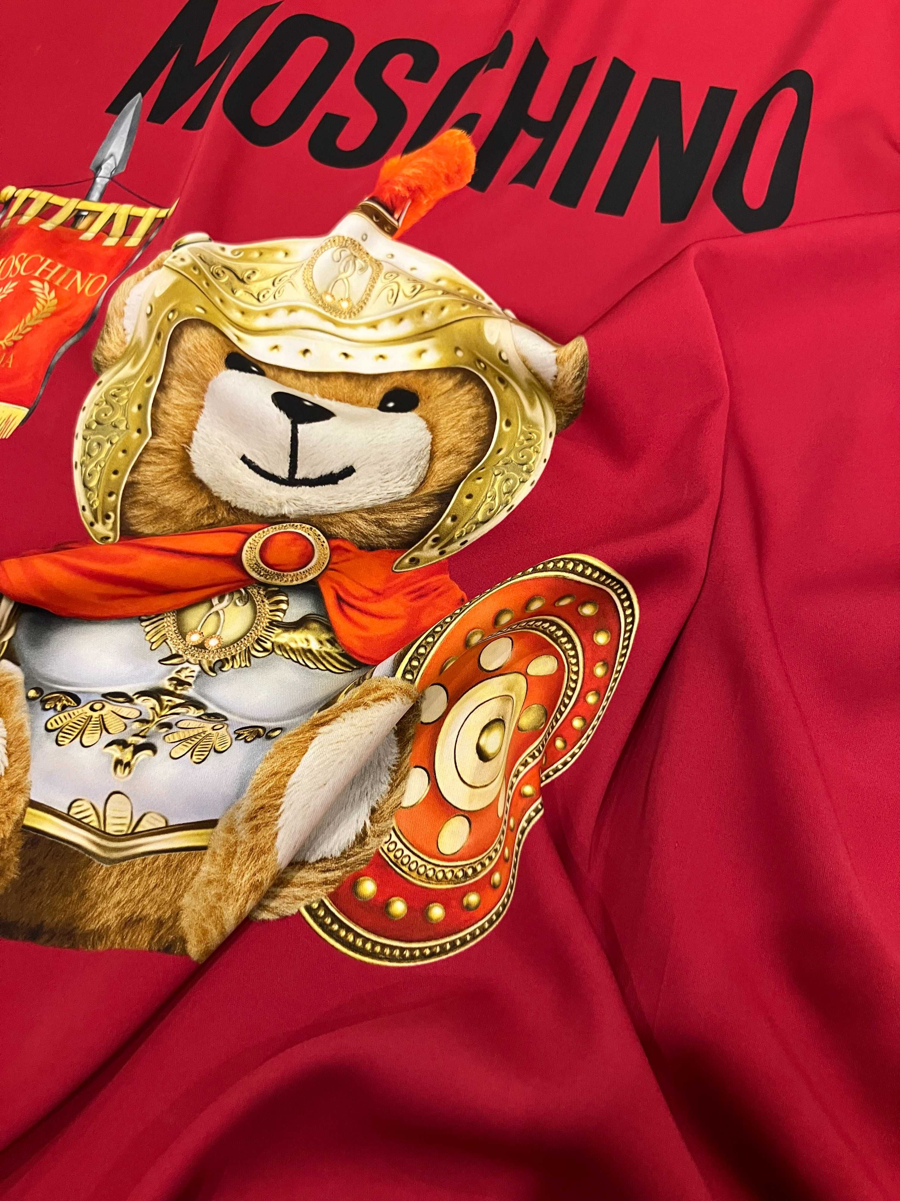 ekskluzywny materiał tkanina wiskoza Moschino Roman Teddy Bear miś