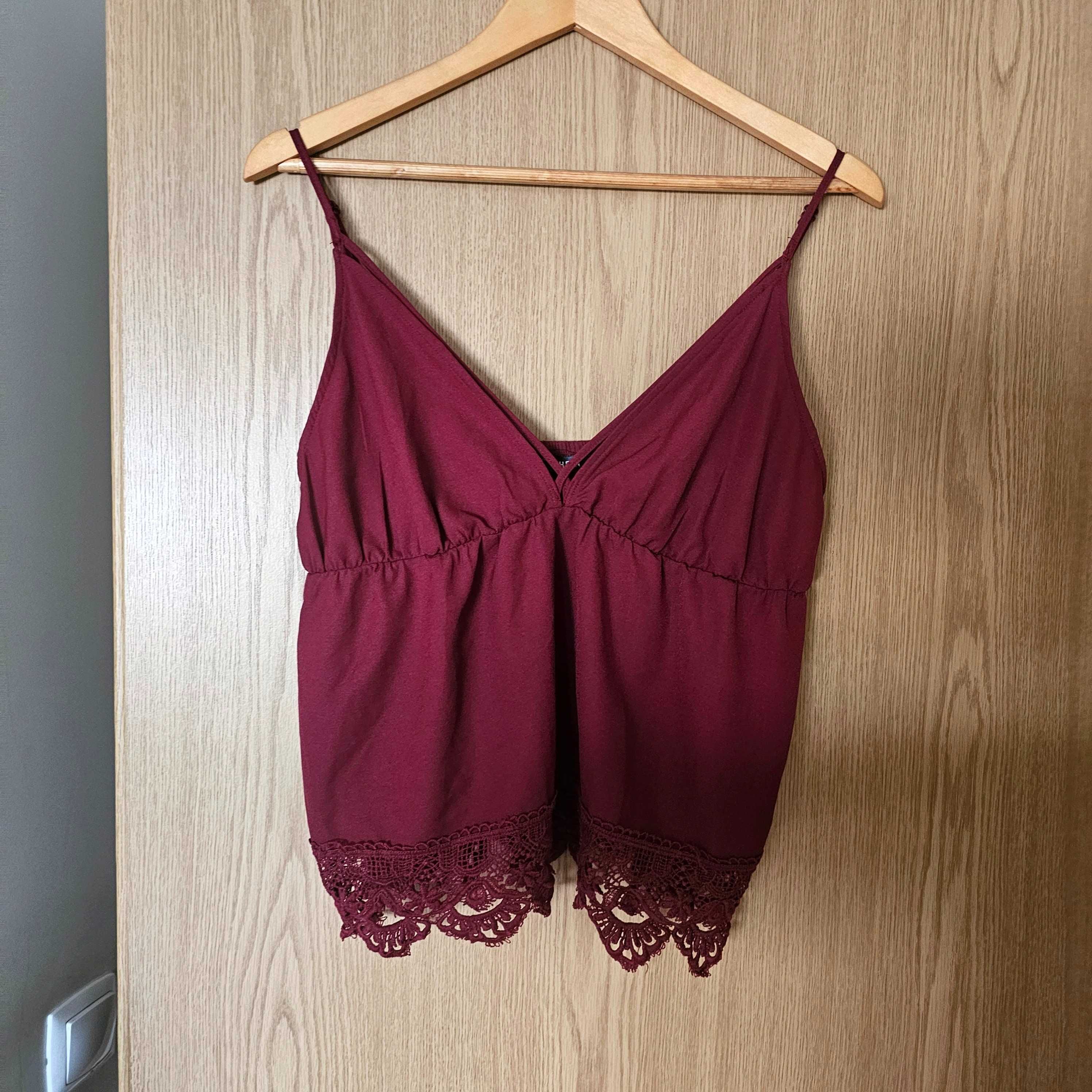 Top de Alças Bordeaux