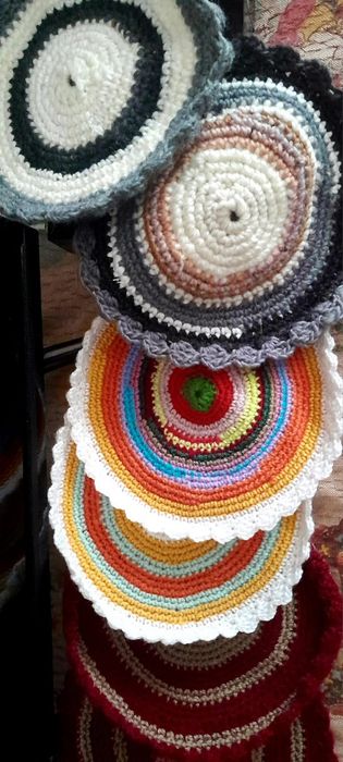 Panos de cozinha. Entremeios de croché