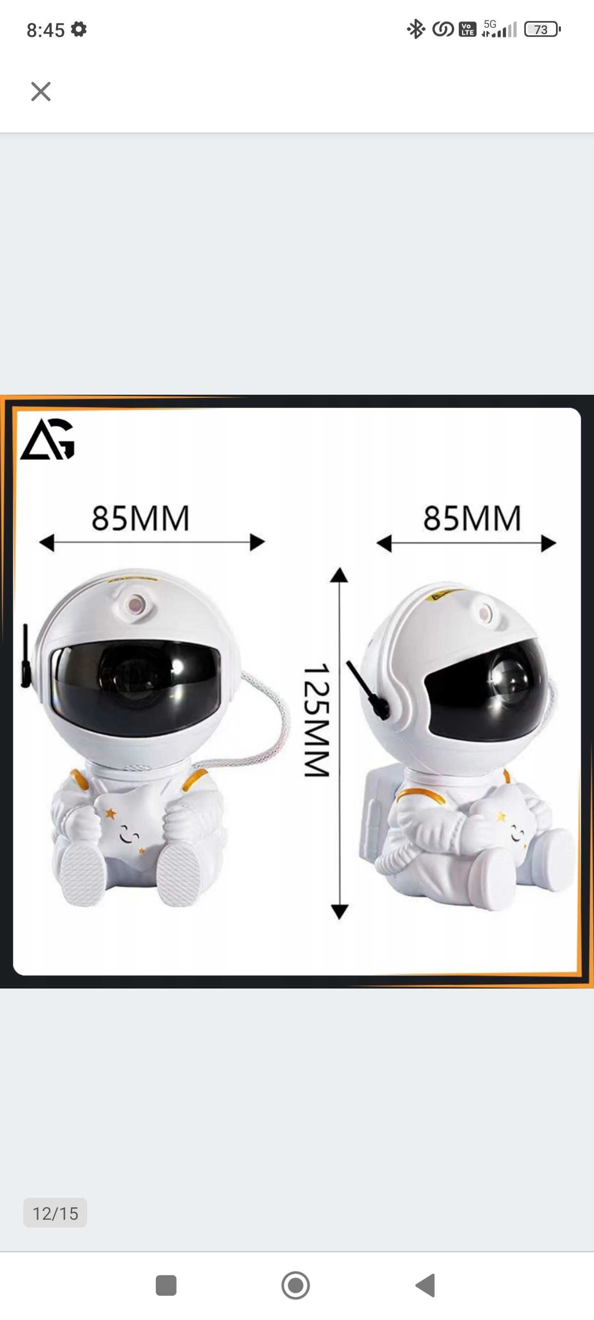 Projektor gwiazd astronauta, lampka nocna