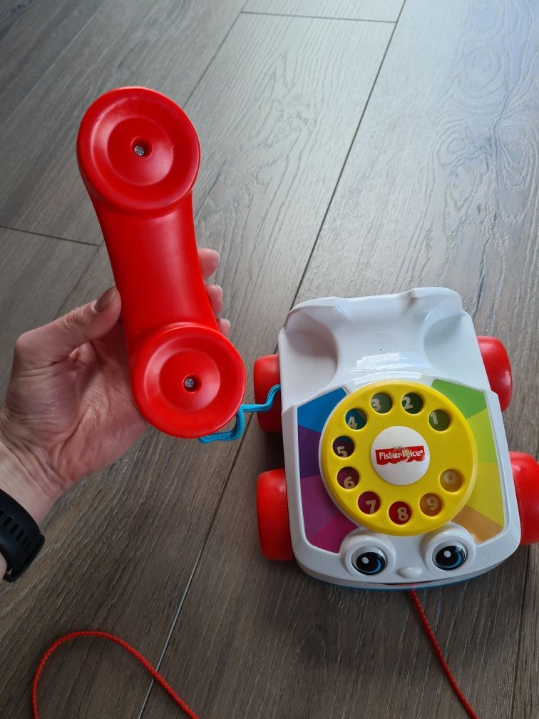 Fisher price telefon ze słuchawka i sznurkiem