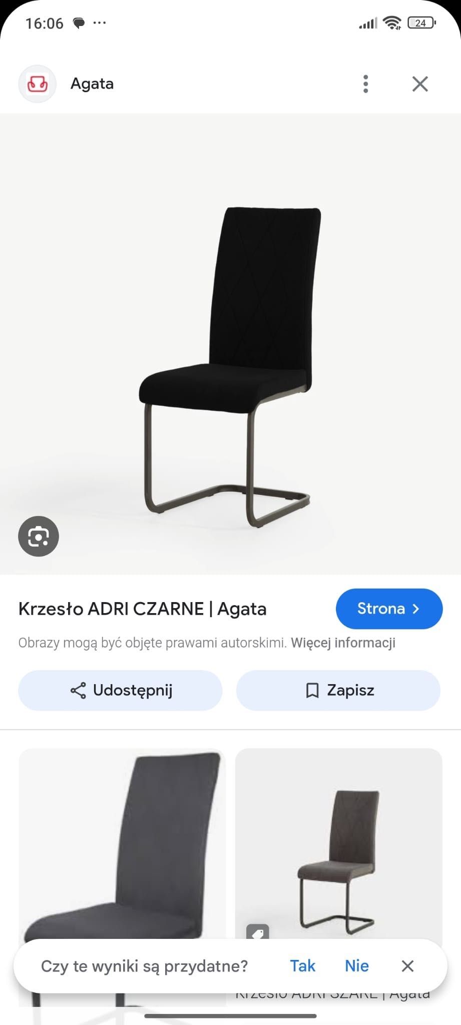 Stół i cztery krzesła