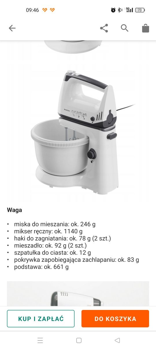 Mikser z misą Silvercrest