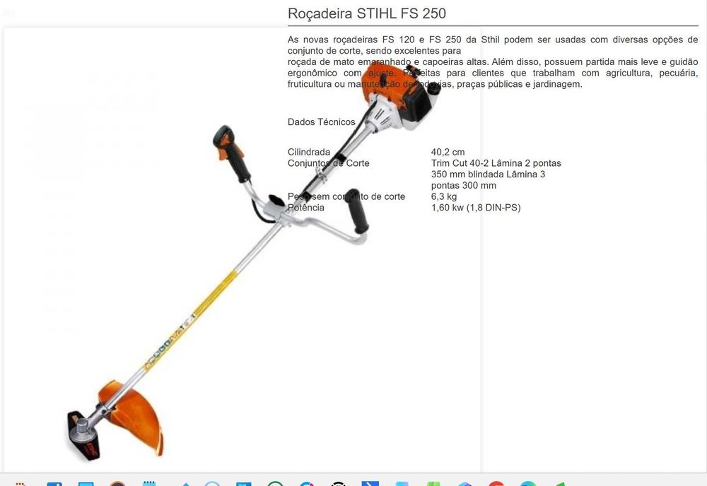 Roçadeira stihl FS 250