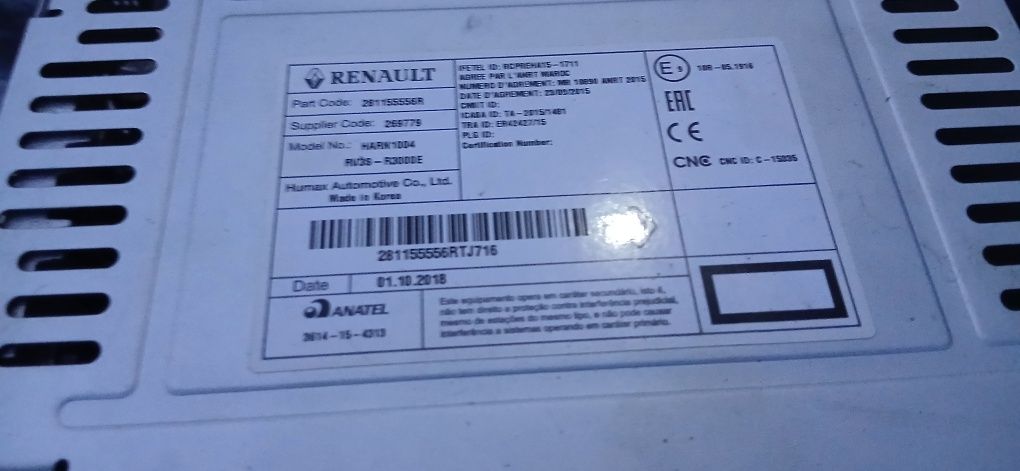 Автомагнітола орегінал на рено канго2