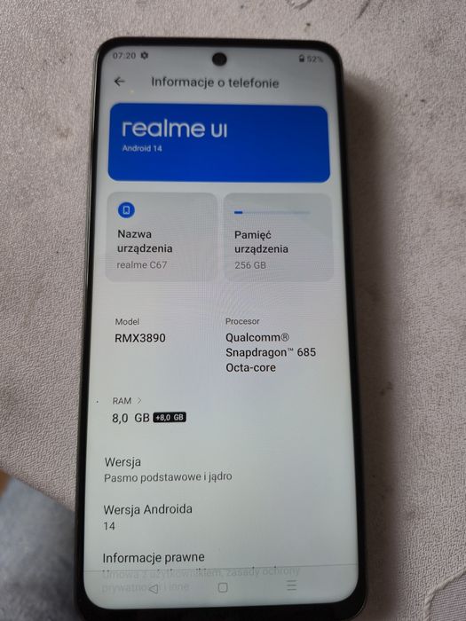 Wyswietlacz ramka realme c67