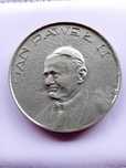 Stary mosiężny medal / pamiątką z Papieżem.