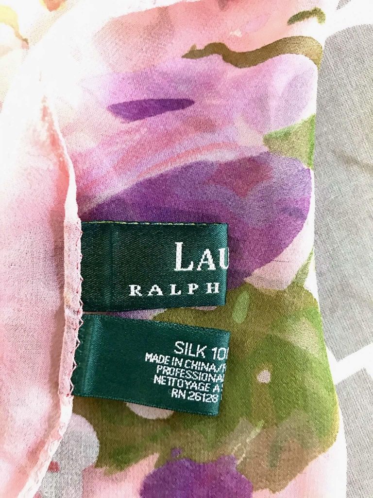 Ralph Lauren chusta szal damski 100% Jedwab 
100%Jedwab