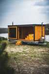 Wynajem Mobilny Domek Spa Sauna, Jacuzzi na przyczepce Gdańsk.