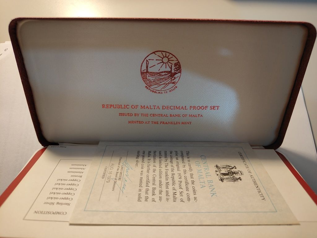 Moedas Proof Malta 1979