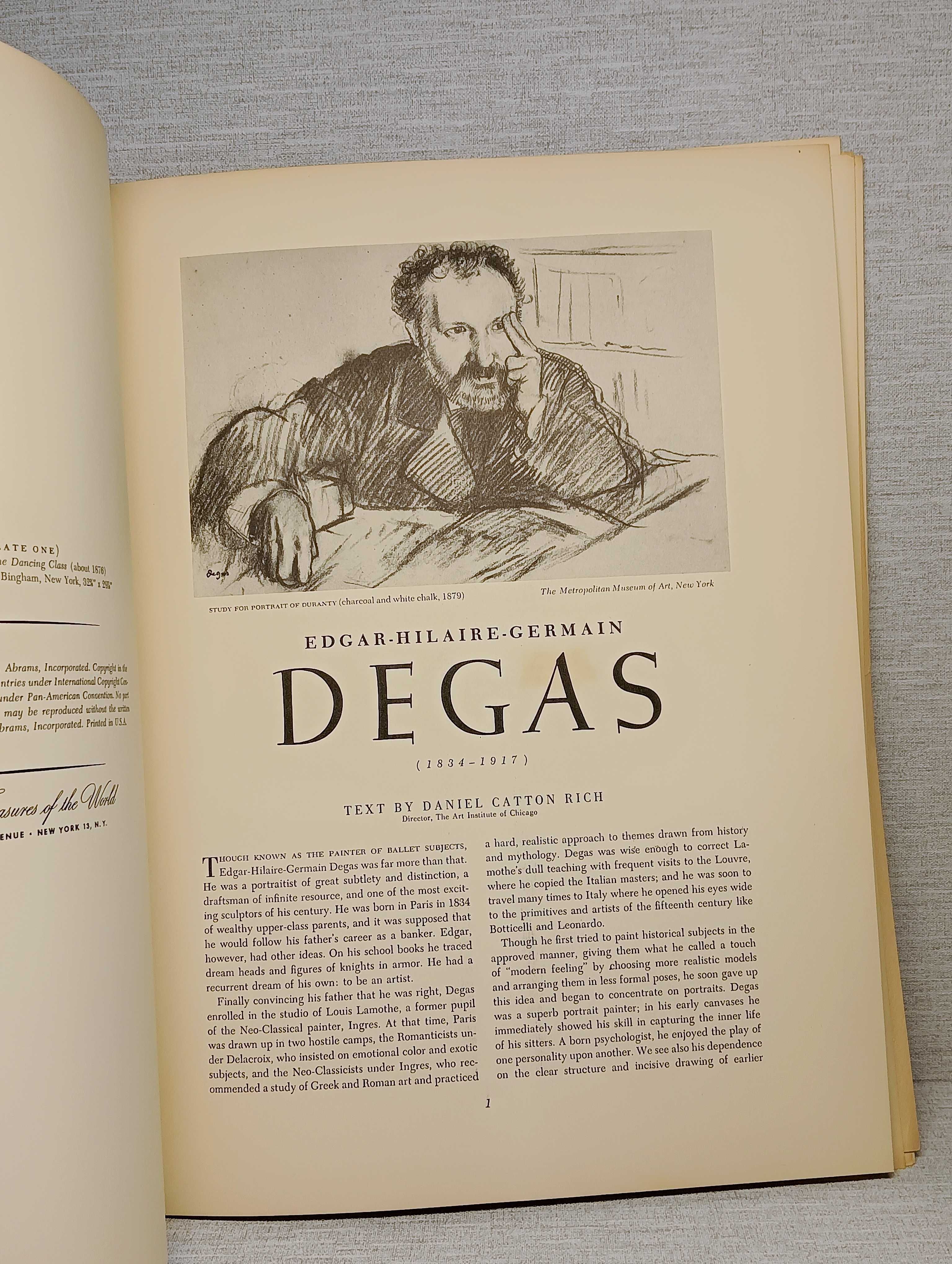 Album z reprodukcjami Degas Edycja amerykańska 1952 - 16 reprodukcji