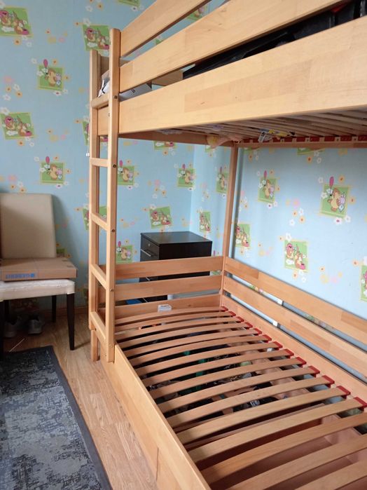 Ліжко двоярусне бук 90х200