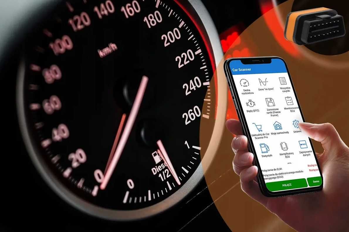 Interfejs diagnostyczny obd2 bluetooth android windows polski tester