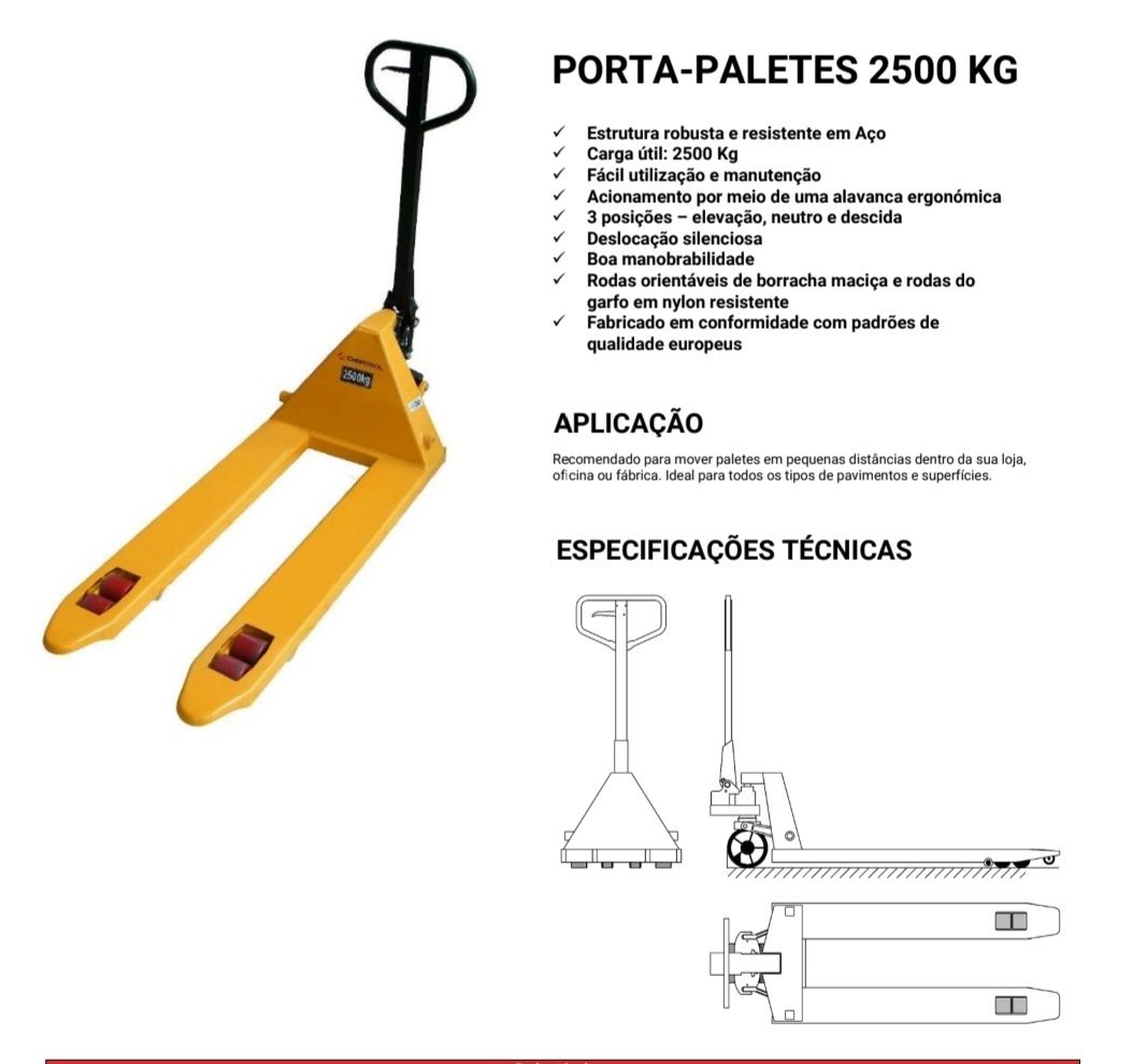 Porta paletes 2500 kg