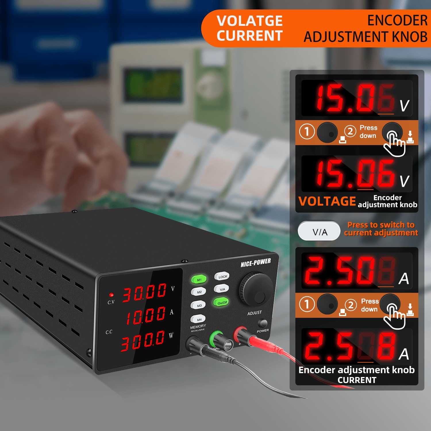 Wszystkomający zasilacz laboratoryjny programowalny 30V 10A RS232+USB