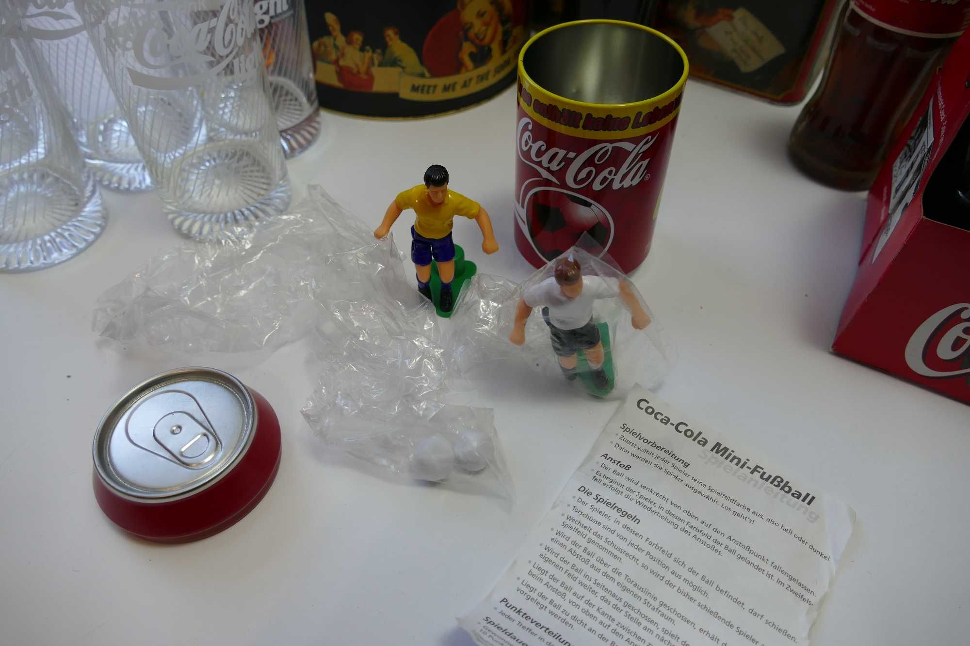 COCA COLA puszka kubek z piłkarzykami RARYTAS, zestaw kolekcjonerski