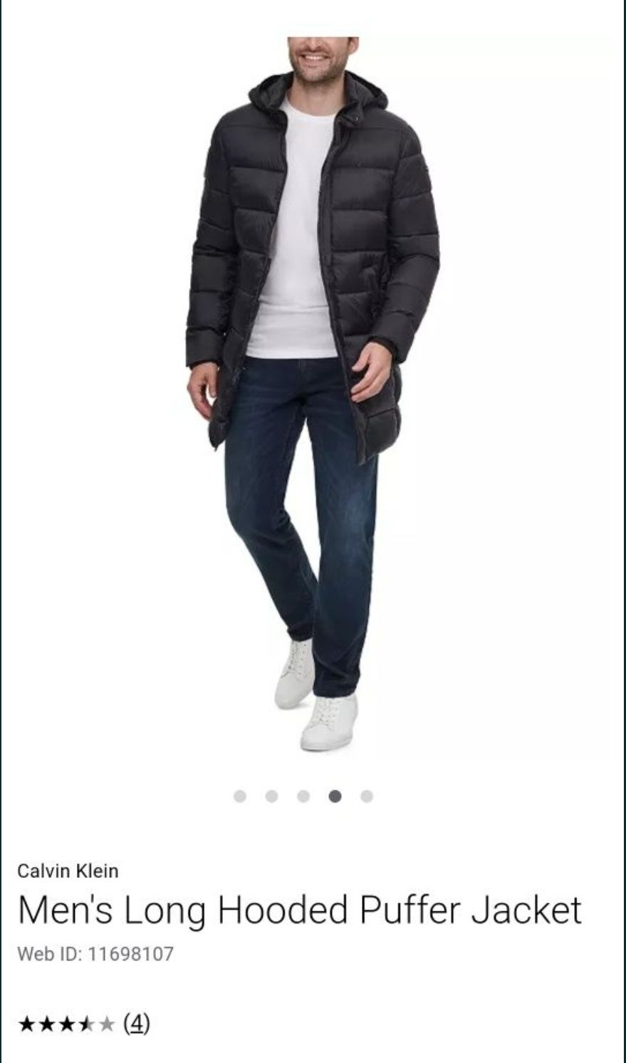 Calvin Klein Men's Long Puffer Jacket