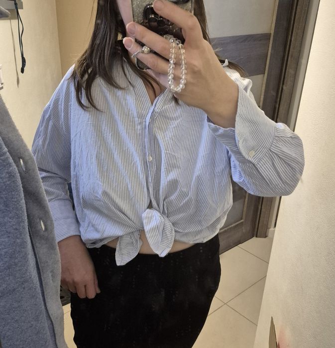 Koszula damska oversize w paski Zara r. L