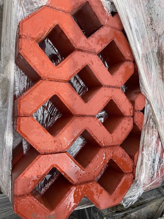 Płyta ażurowa 60x40x10 cm kolor czerwony